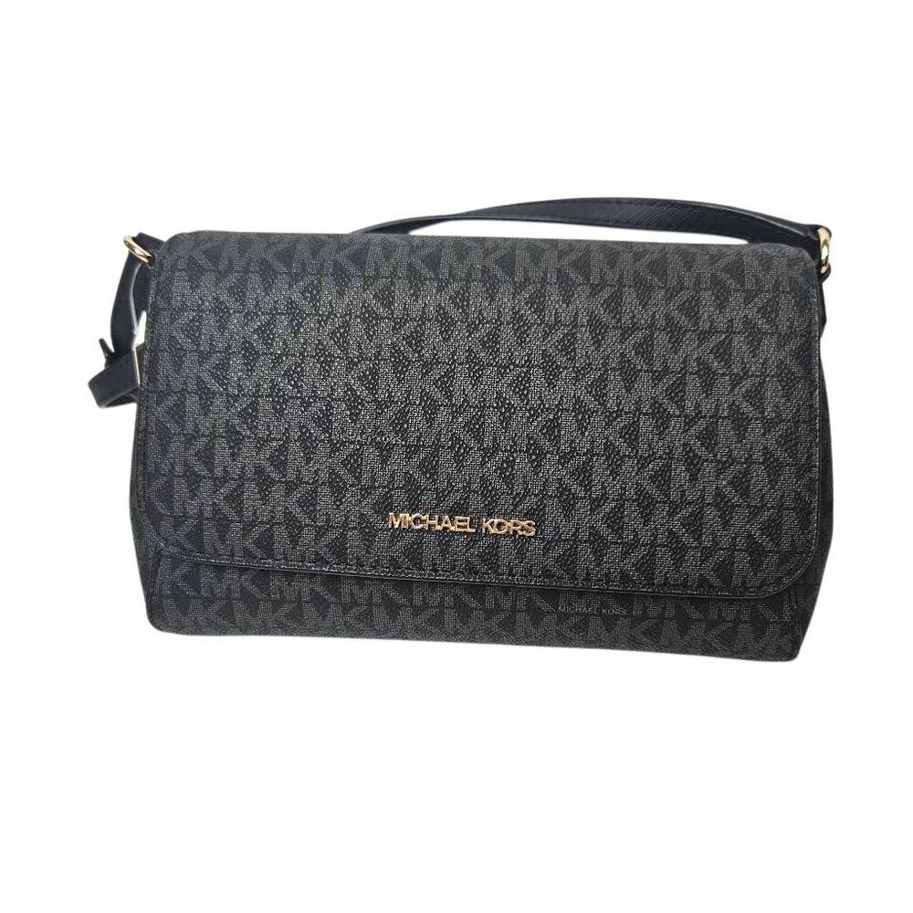 Michael Kors  black crossbody bag with medium logo. NWT.